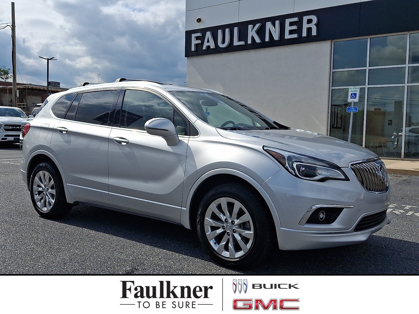 2017 Buick Envision Essence in Galaxy Silver Metallic — front three-quarter view