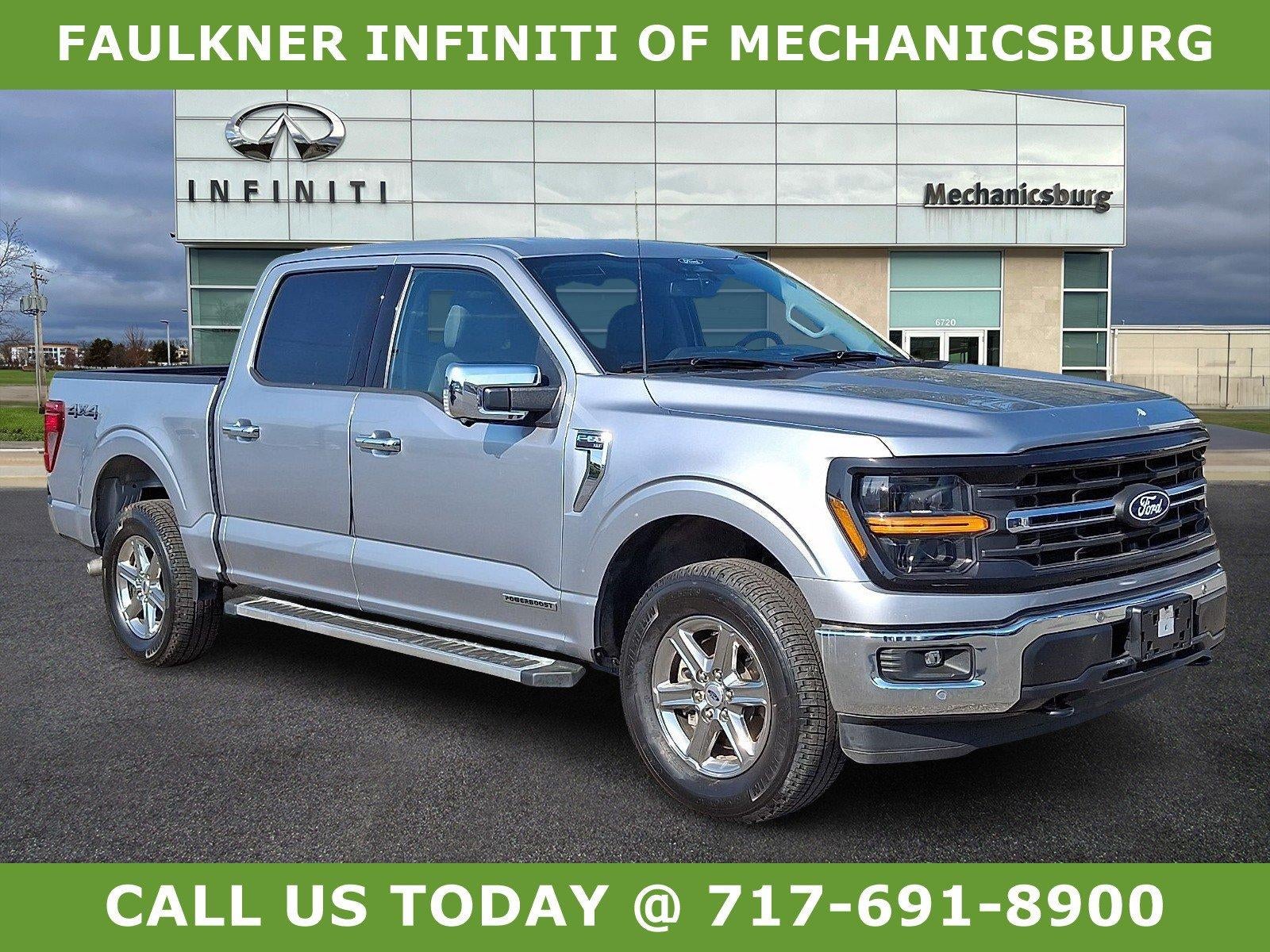 2024 Ford F-150 XLT 4WD SuperCrew 5.5' Box in Iconic Silver Metallic — front three-quarter view