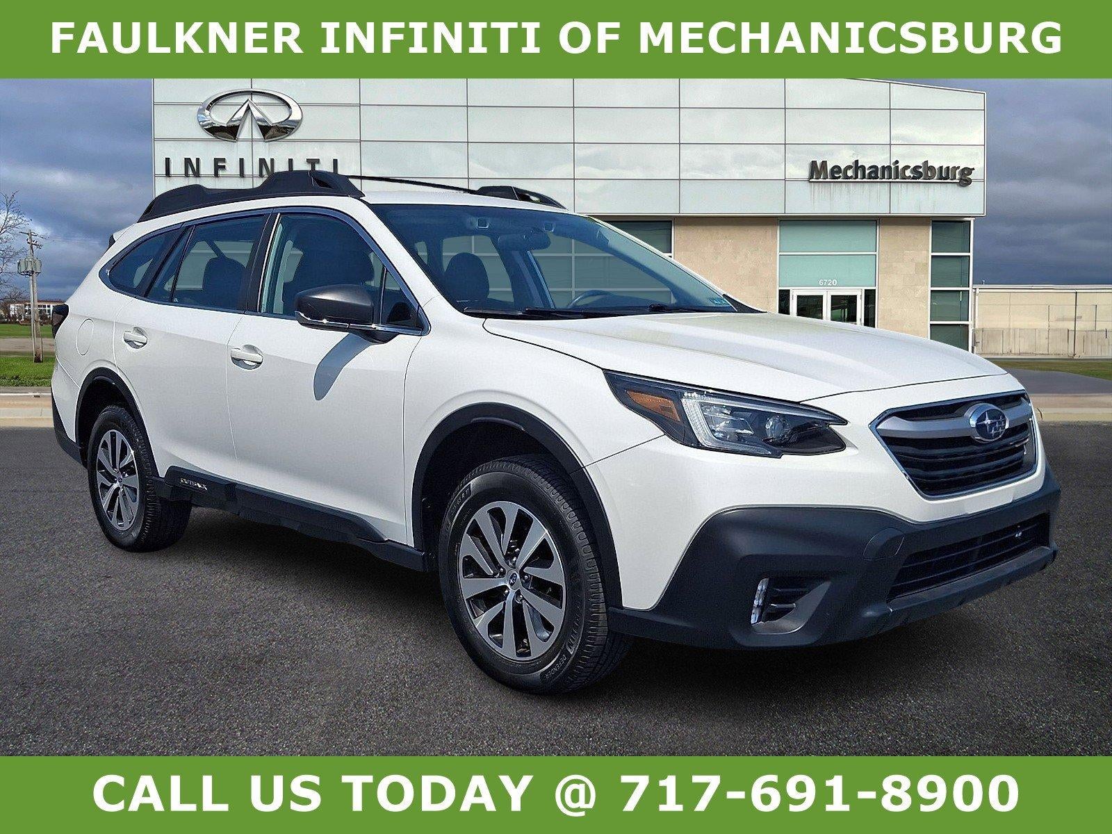 2022 Subaru Outback CVT in Crystal White Pearl — front three-quarter view