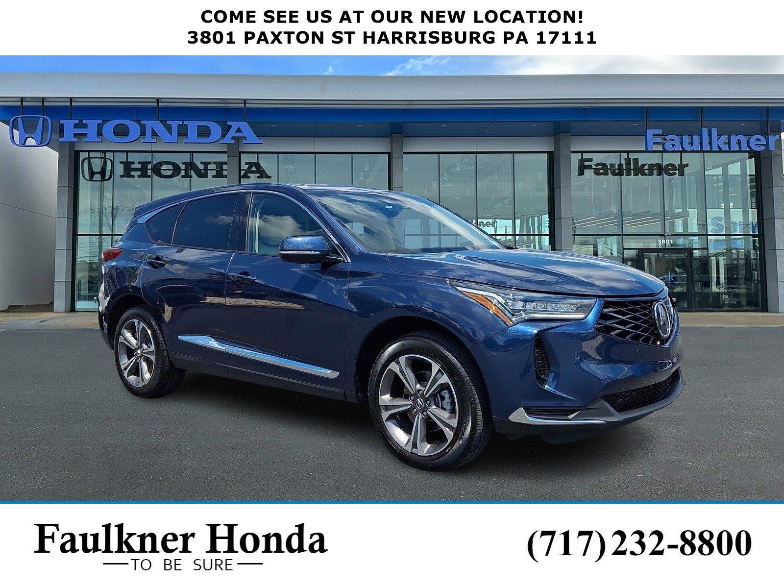 2025 Acura RDX SH-AWD w/Technology Package in Apex Blue Pearl — front three-quarter view