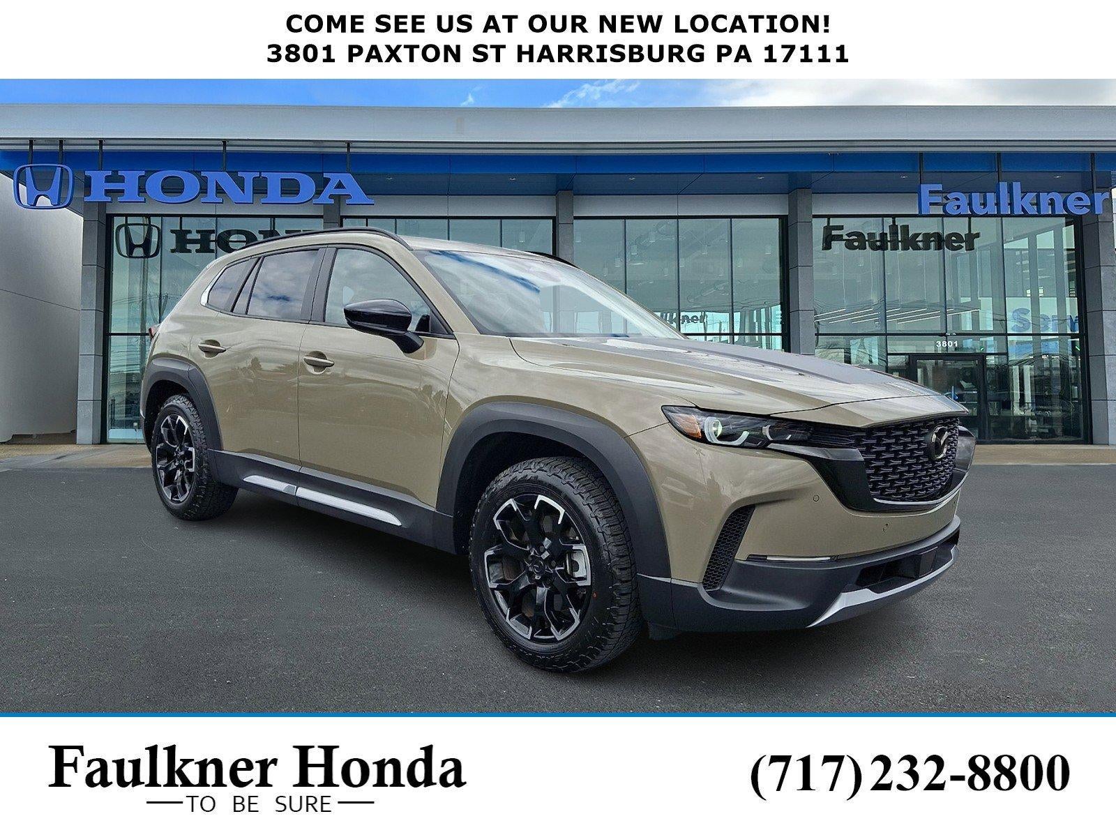 2026 Mazda Mazda CX-50 2.5 Turbo Meridian Edition AWD in Zircon Sand Metallic — front three-quarter view