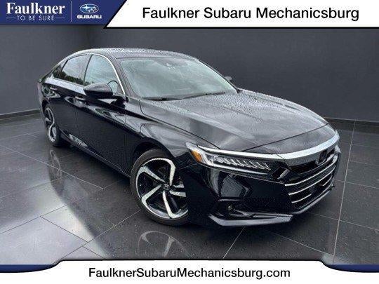2022 Honda Accord Sedan Sport SE 1.5T CVT in Crystal Black Pearl — front three-quarter view