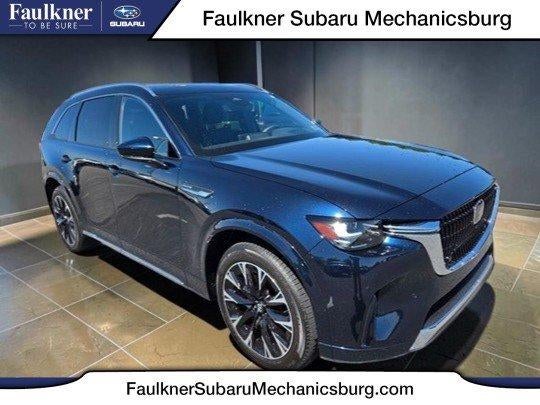 2025 Mazda Mazda CX-90 3.3 Turbo S Premium Package in Deep Crystal Blue Mica — front three-quarter view