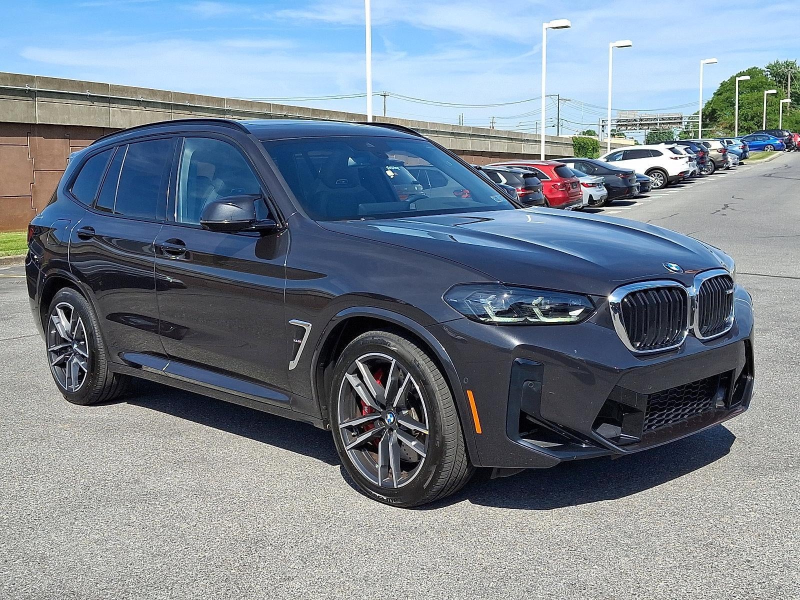 2024 BMW X3 M X3 M Sports Activity Vehicle in Dark Graphite Metallic — front three-quarter view