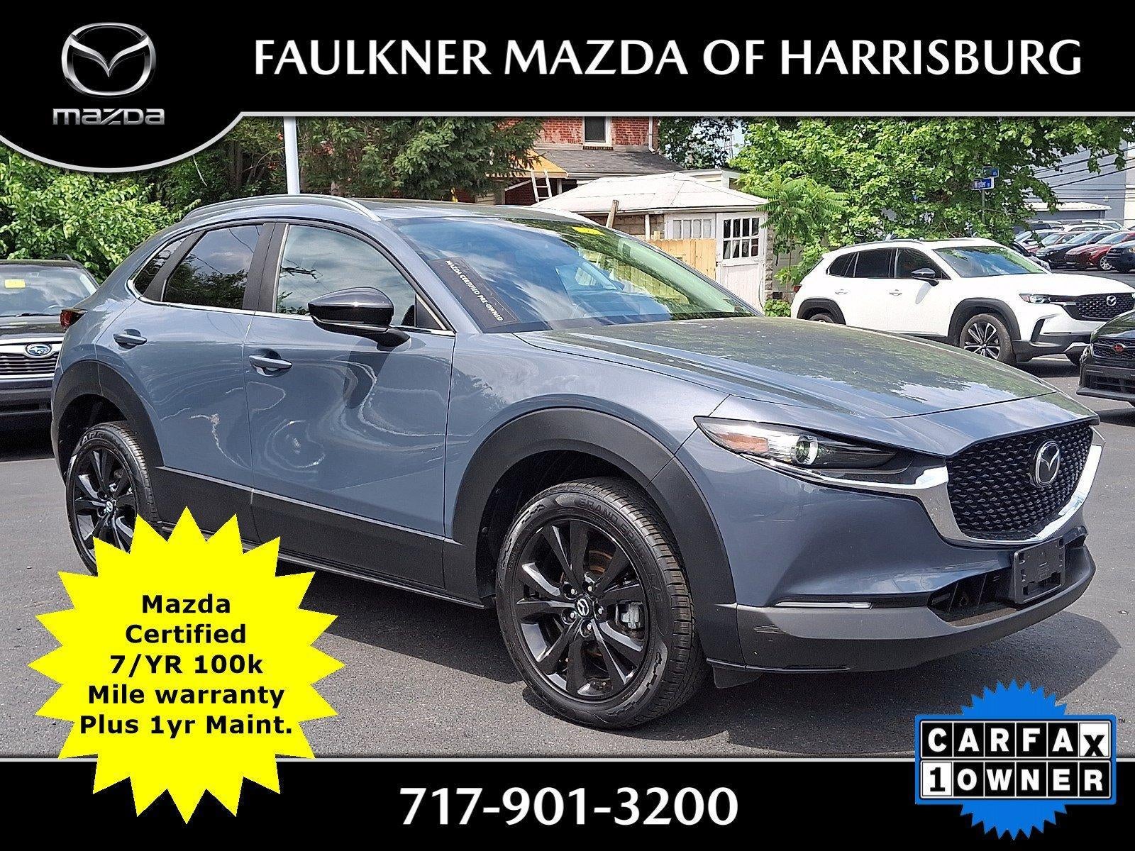 2023 Mazda Mazda CX-30 2.5 S Carbon Edition AWD in Polymetal Gray Metallic — front three-quarter view