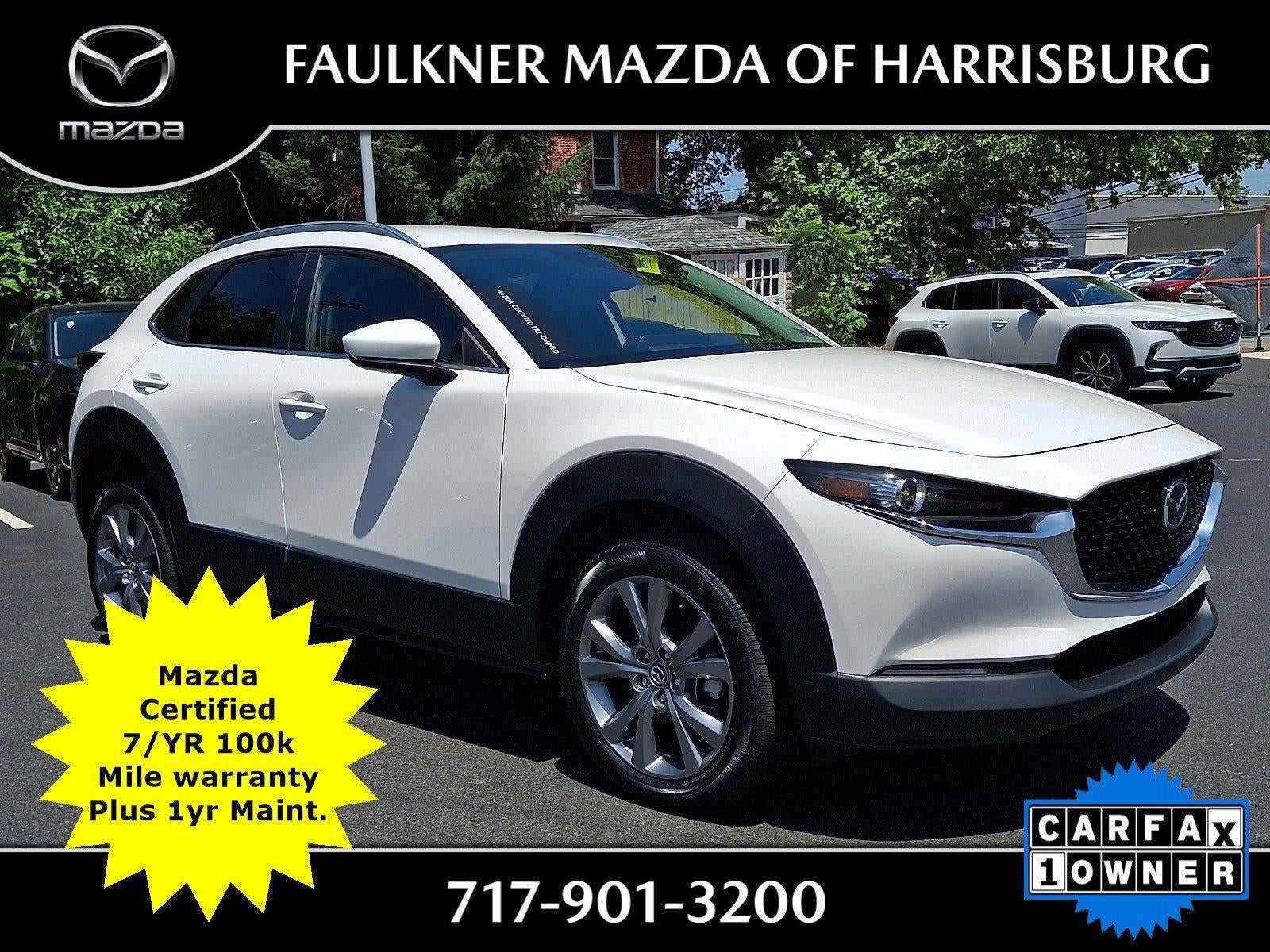 2023 Mazda Mazda CX-30 2.5 S Preferred Package AWD in Snowflake White Pearl Mica — front three-quarter view
