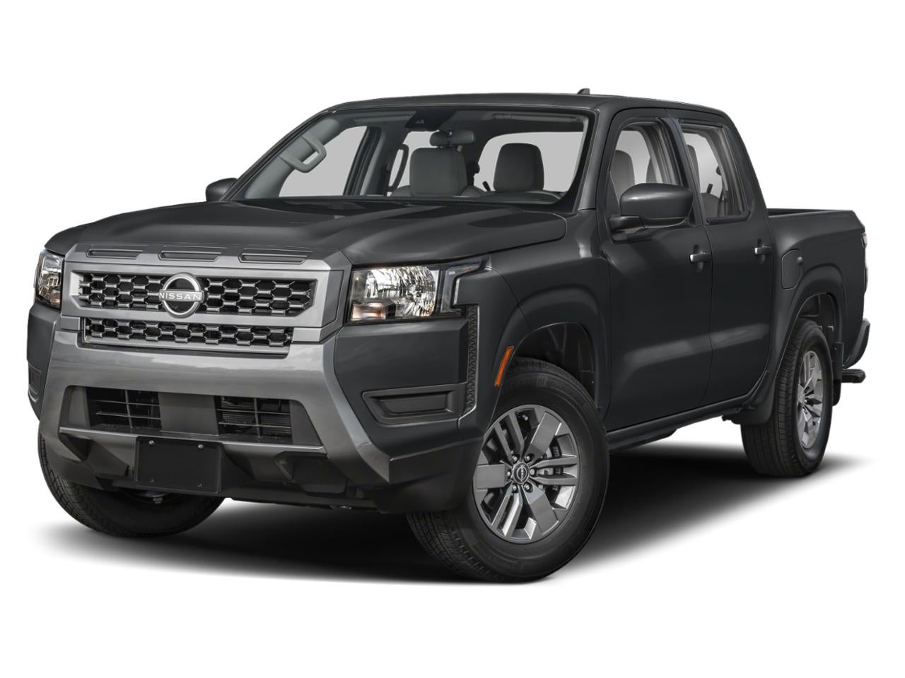 2026 Nissan Frontier Crew Cab SV in Super Black — front three-quarter view