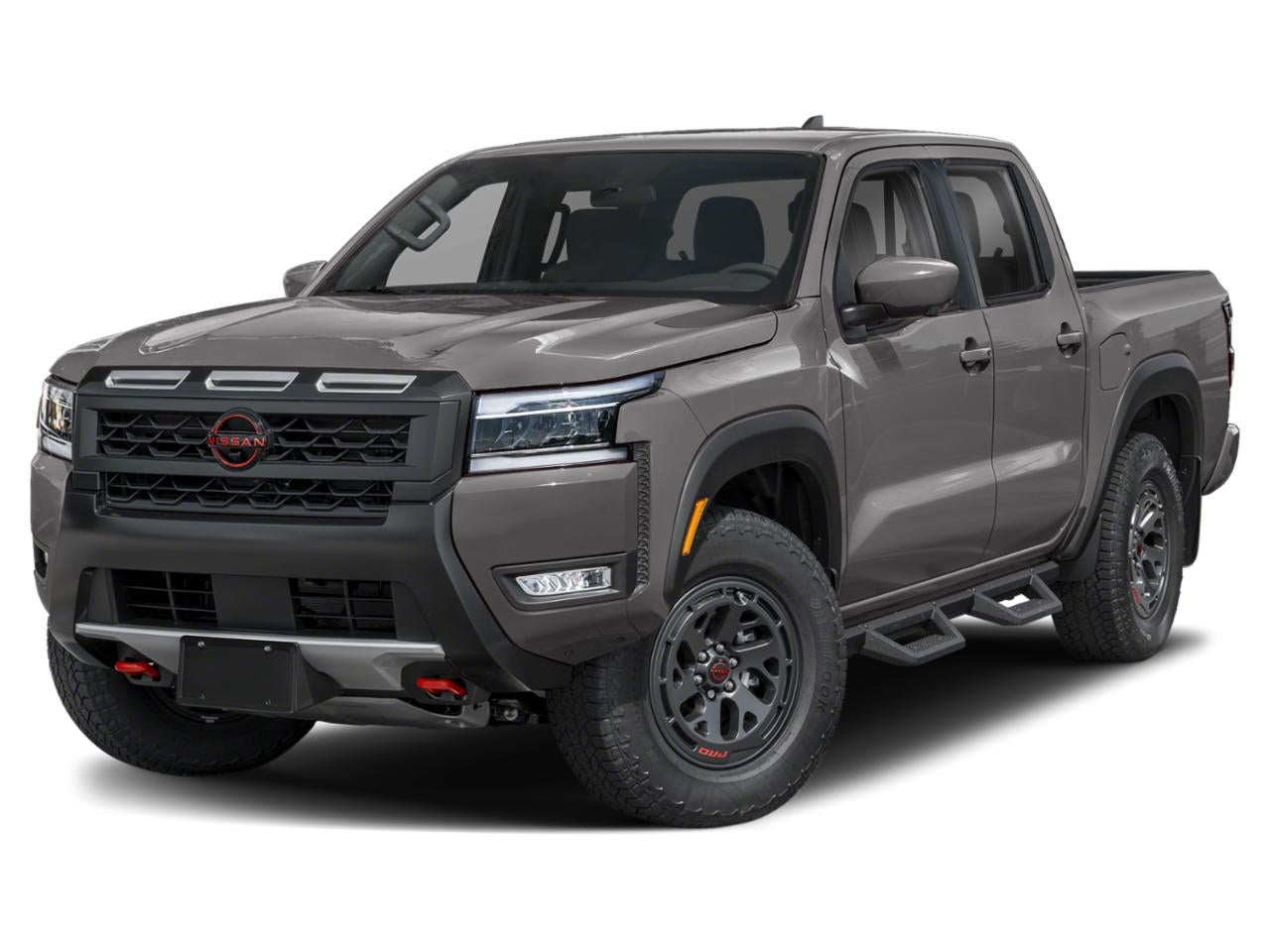 2026 Nissan Frontier Crew Cab 4x4 PRO-4X in Gun Metallic — front three-quarter view