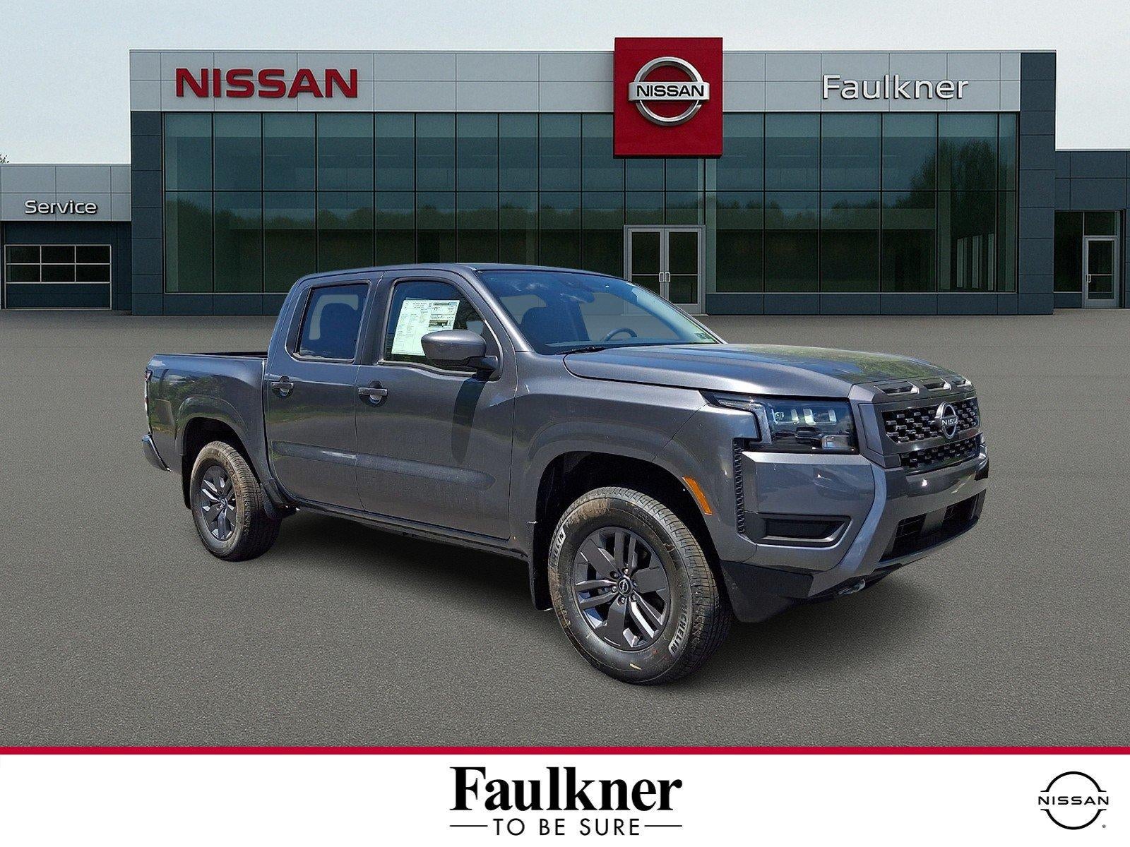 2026 Nissan Frontier Crew Cab SV in Gun Metallic — front three-quarter view