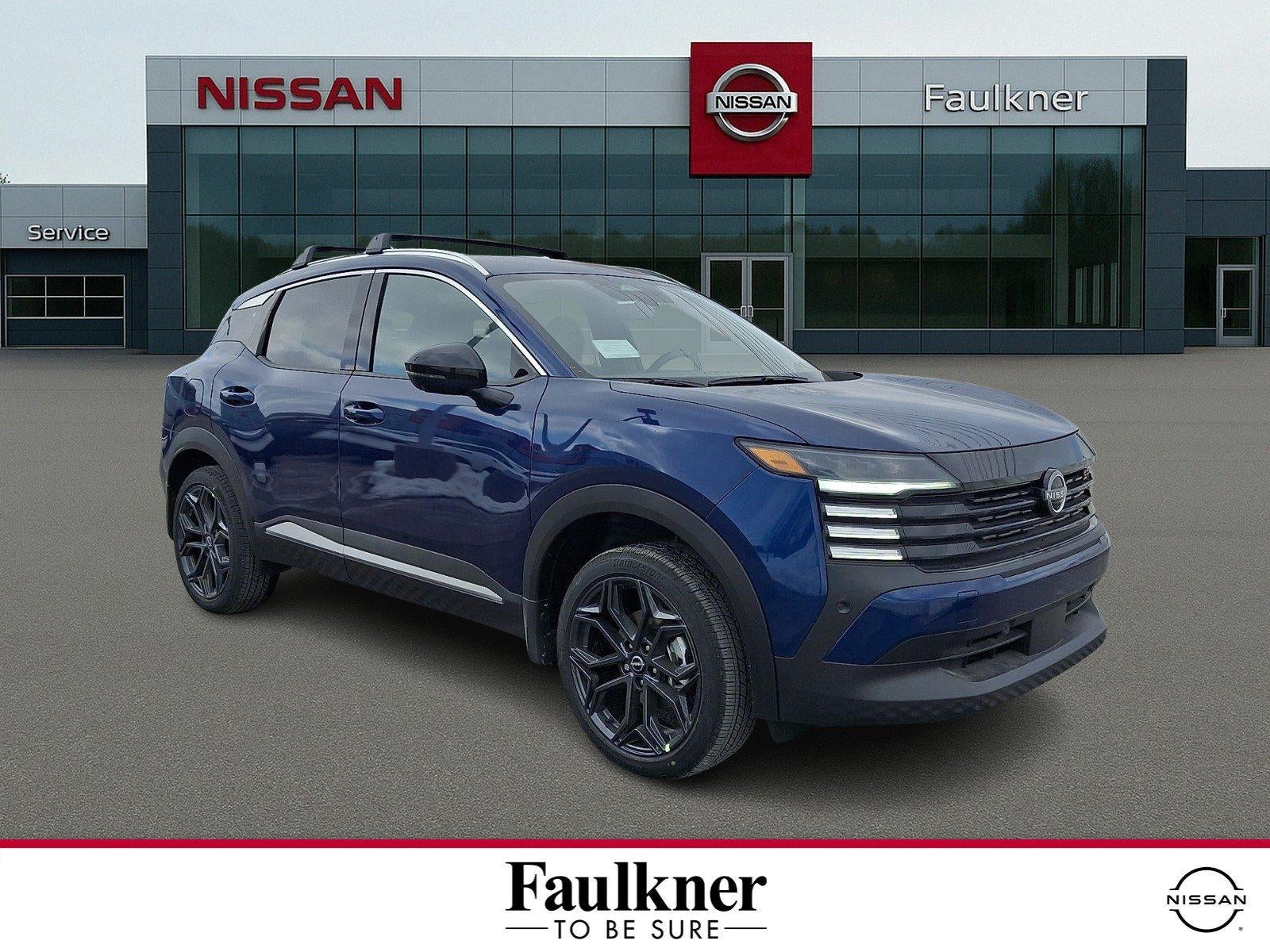 2026 Nissan Kicks SR in Deep Blue Pearl — front three-quarter view