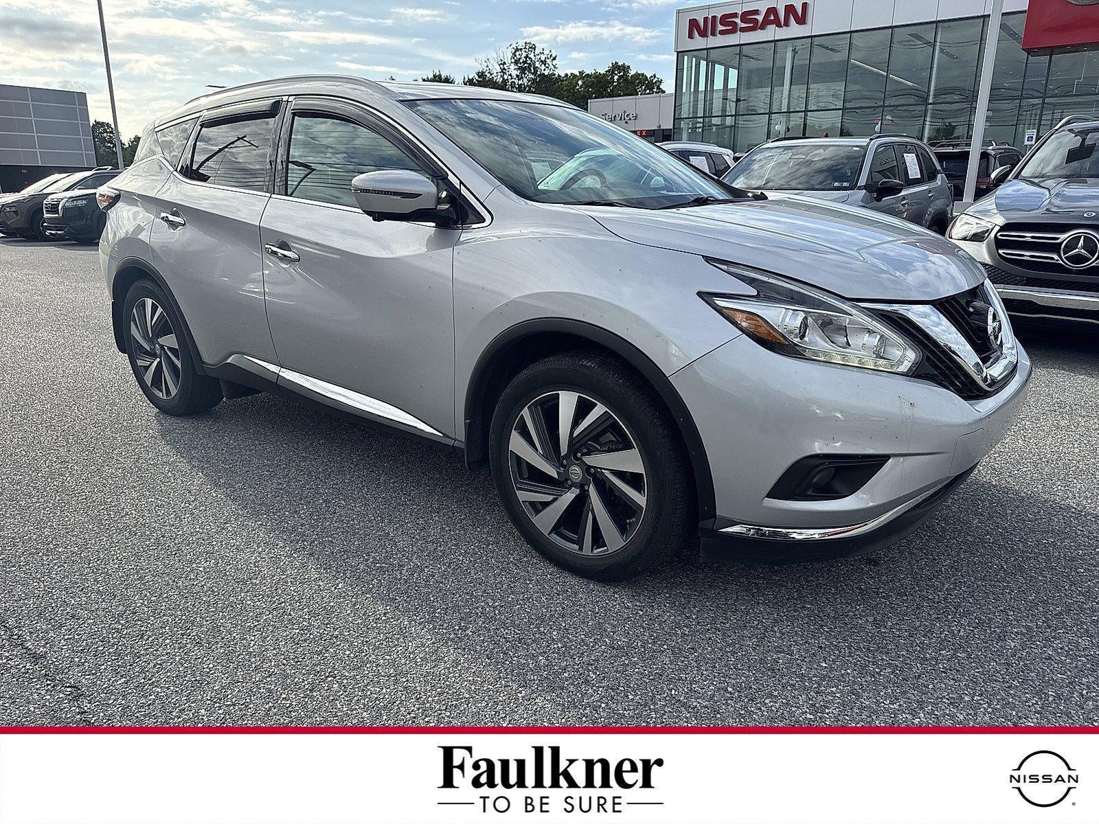 2015 Nissan Murano AWD 4dr Platinum in Brilliant Silver Metallic — front three-quarter view