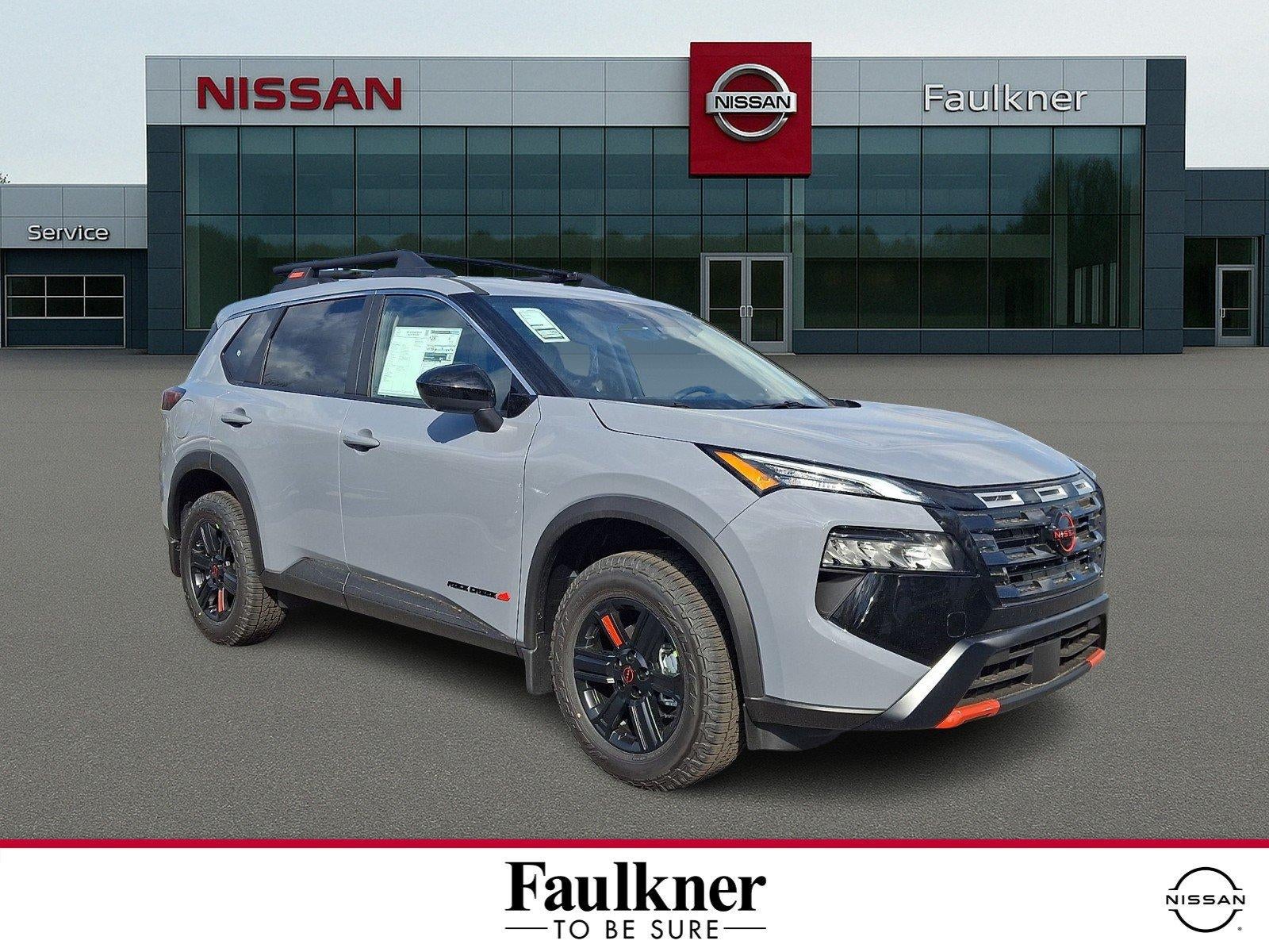 2026 Nissan Rogue Rock Creek in Boulder Gray Pearl — front three-quarter view