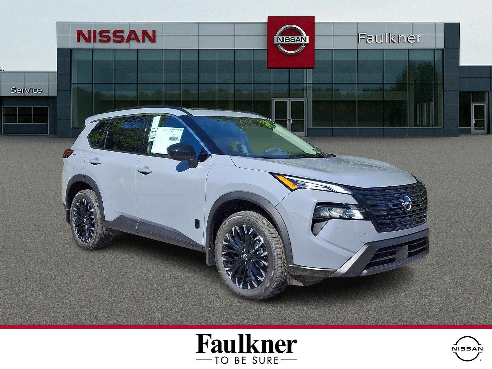 2026 Nissan Rogue Dark Armor in Boulder Gray Pearl — front three-quarter view