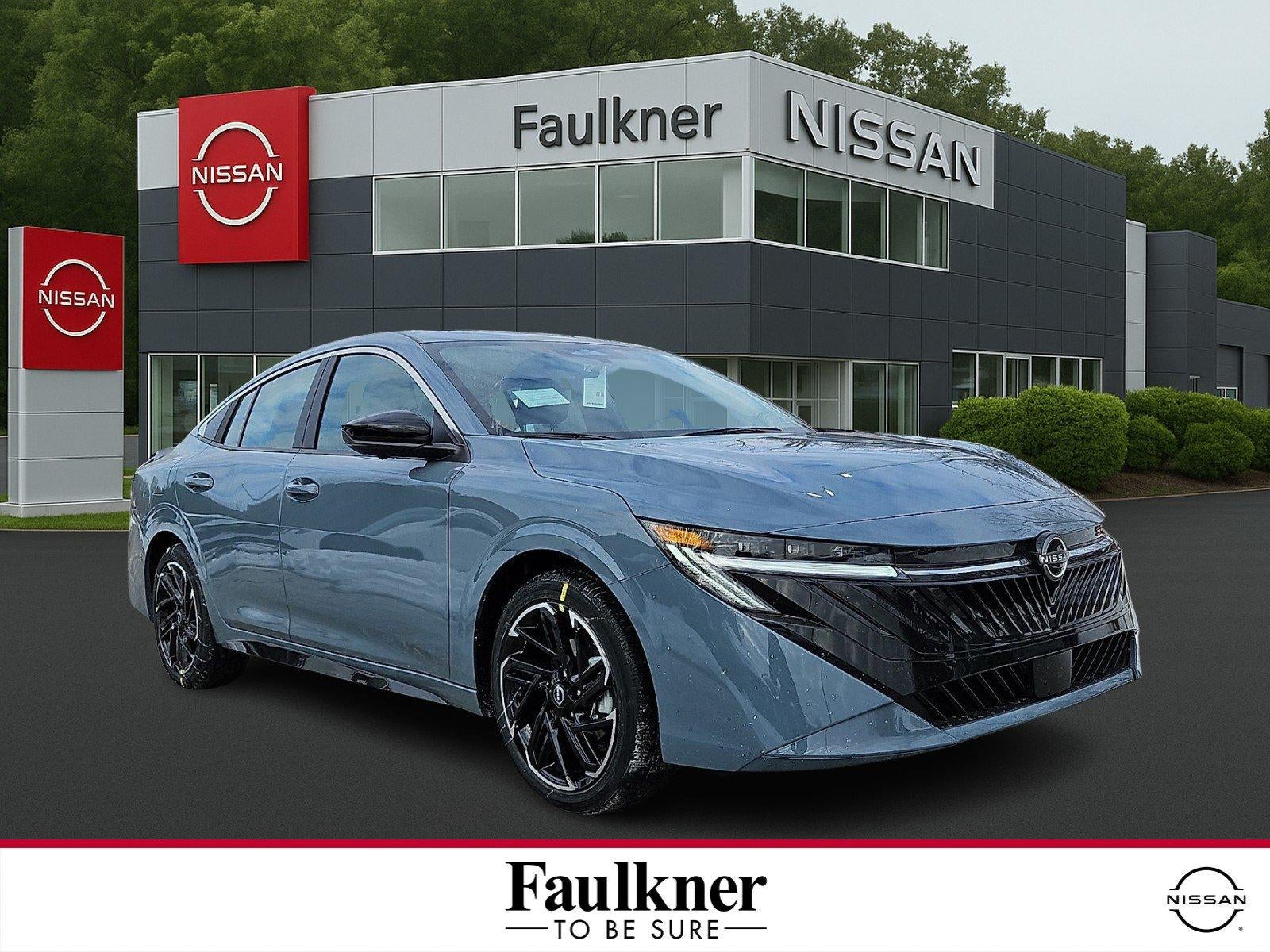 2026 Nissan Sentra SR in Atlantic Gray Metallic — front three-quarter view
