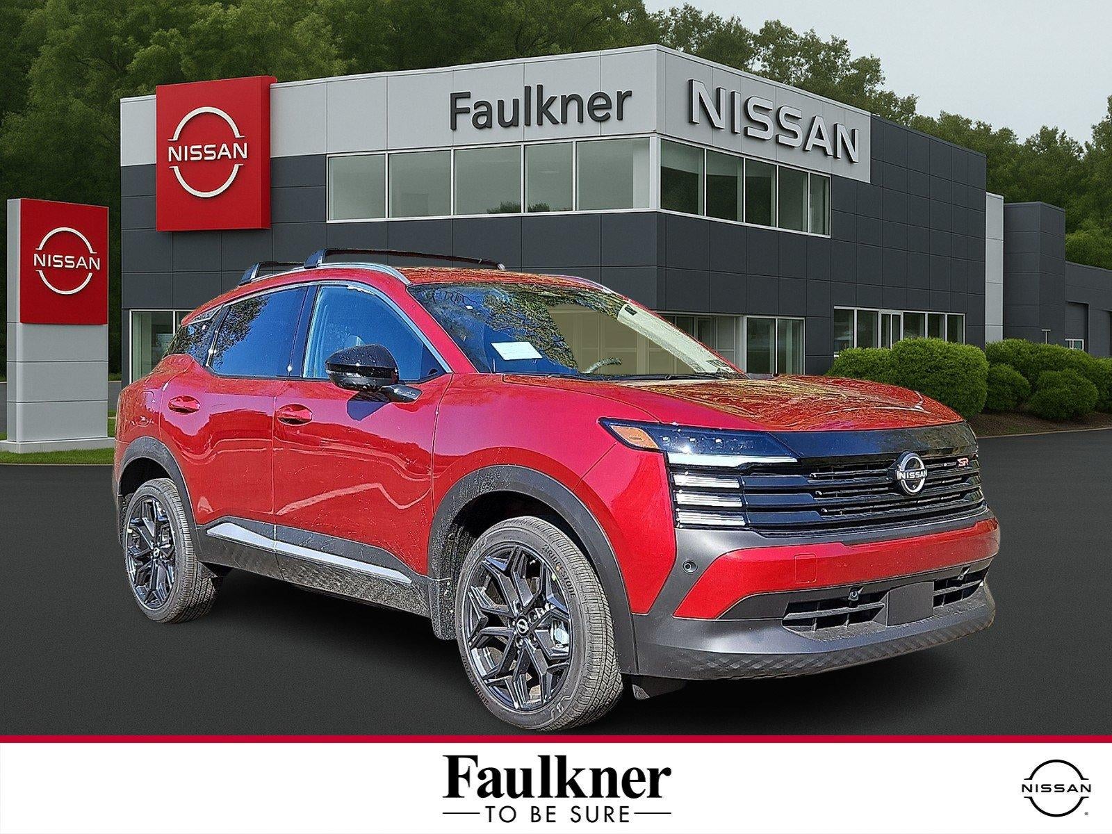 2026 Nissan Kicks SR in Scarlet Ember Tintcoat — front three-quarter view