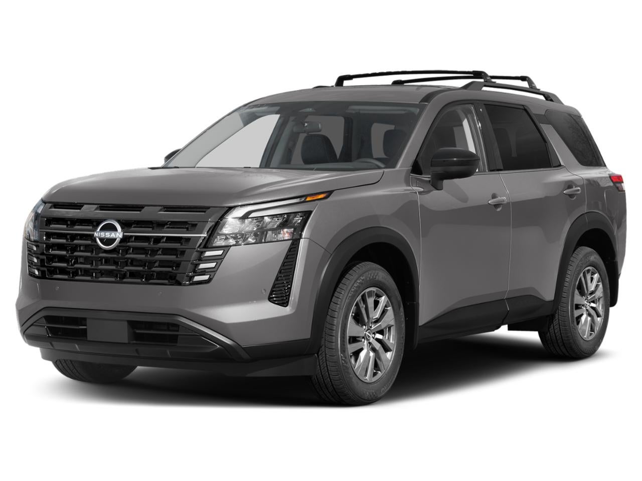 2026 Nissan Pathfinder SV in Gun Metallic — front three-quarter view