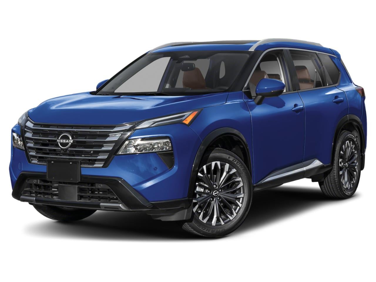 2026 Nissan Rogue Platinum in Deep Ocean Blue Pearl — front three-quarter view