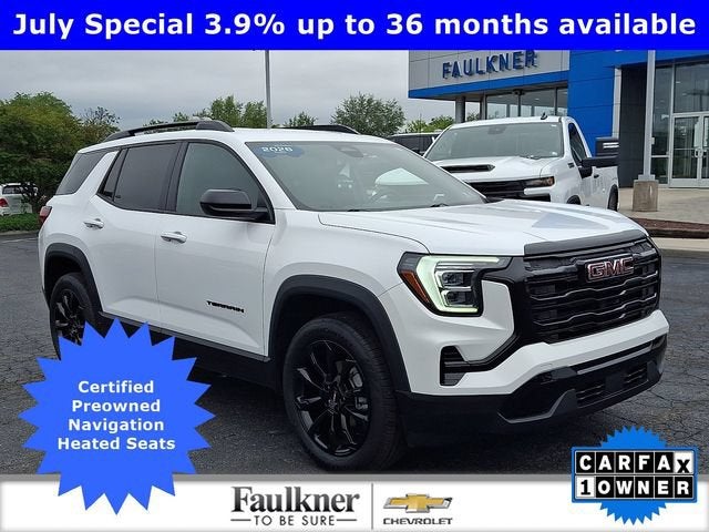 2026 GMC Terrain Elevation in Summit White — front three-quarter view