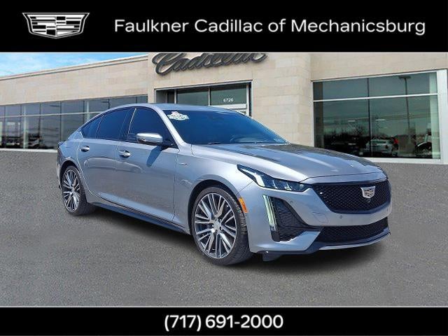 2023 Cadillac CT5-V Base in Argent Silver Metallic — front three-quarter view