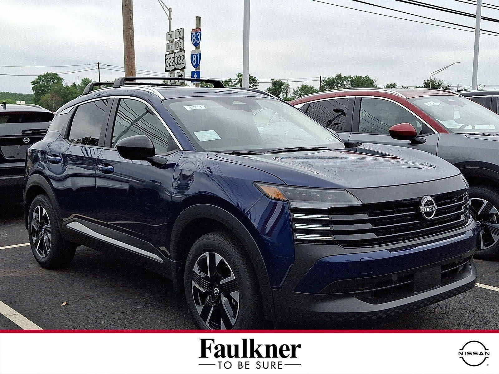 2026 Nissan Kicks SV in Deep Blue Pearl — front three-quarter view