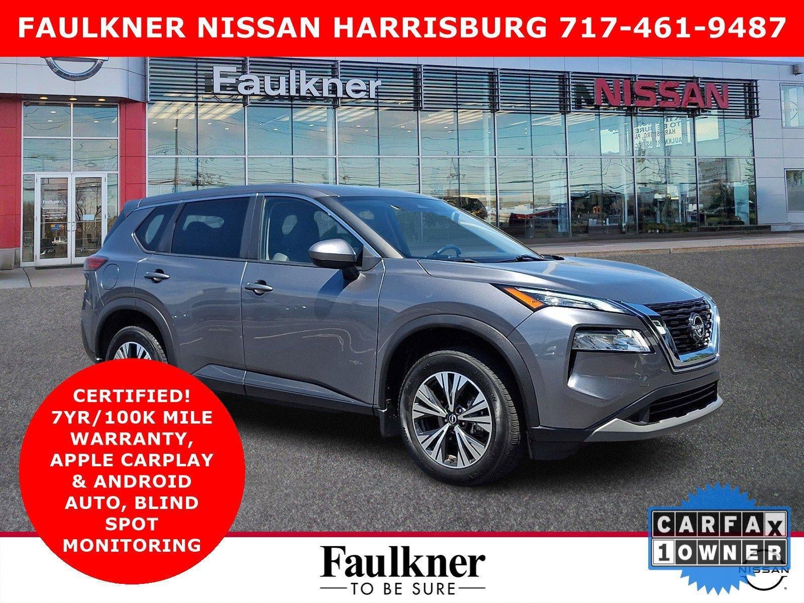 2023 Nissan Rogue SV in Gun Metallic — front three-quarter view